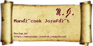 Manácsek Jozafát névjegykártya